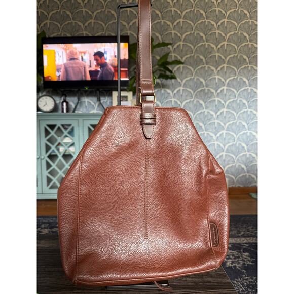 Lizwear by Liz Claiborne Handbags - 6/$25 Vintage LIZ by Liz Claiborne Brown Faux Leather Single Strap Backpack